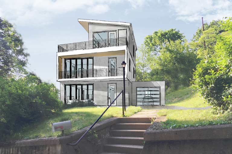 3D Rendering of custom home construction