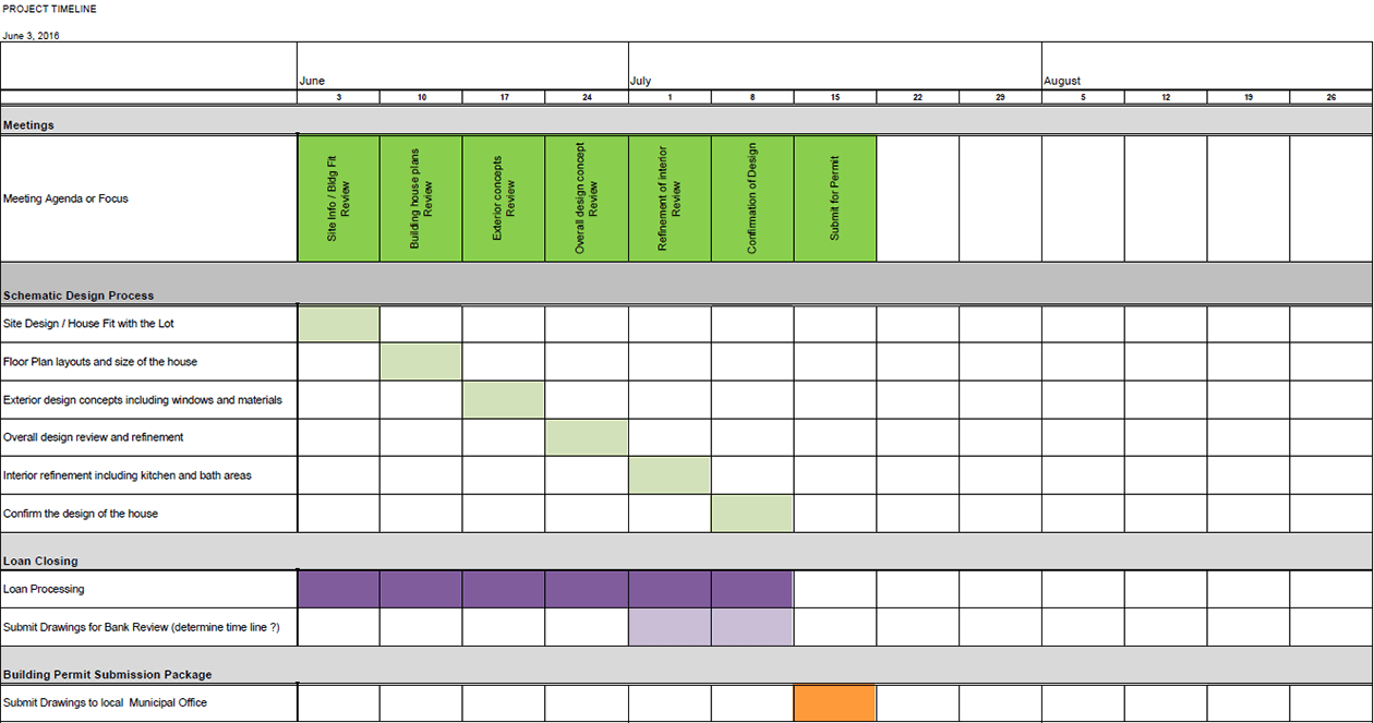 Construction Calendar